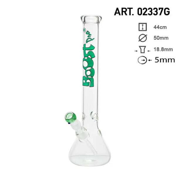 Boost | 17″ Green Beaker Base Glass Water Pipe