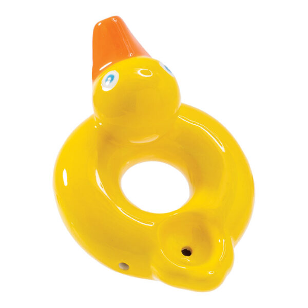 Wacky Bowlz Ducky Life Saver Ceramic Pipe – 3.75″ - Image 2