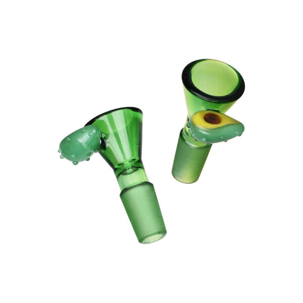 Pulsar Fruit Series Avocado Gold Herb Pipe Glow Duo – 10″ / 14mm F - Image 5