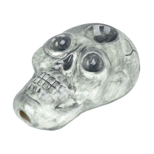 Wacky Bowlz Skull Ceramic Hand Pipe | 3.5″ - Image 2