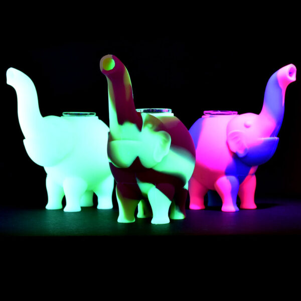 Elephant Silicone Bubbler – 4.5″ / Colors Vary - Image 2