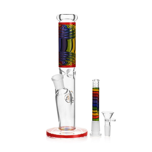 Ritual Smoke – Prism 10″ Glass Straight Tube – Crimson - Image 4