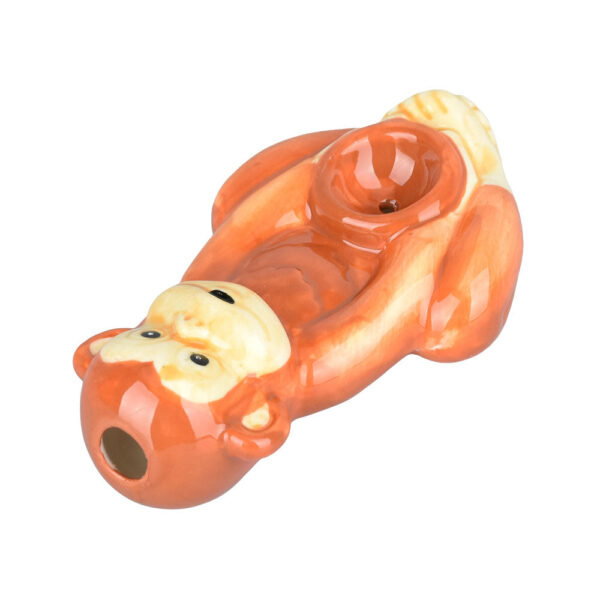 Wacky Bowlz Monkey Ceramic Hand Pipe | 4″ - Image 2