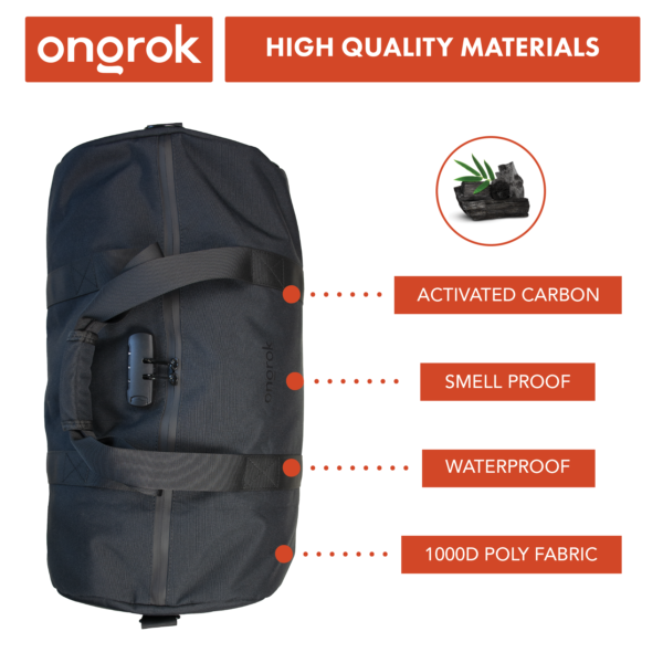 Ongrok Carbon-lined Smell proof Duffle Bag - Image 4
