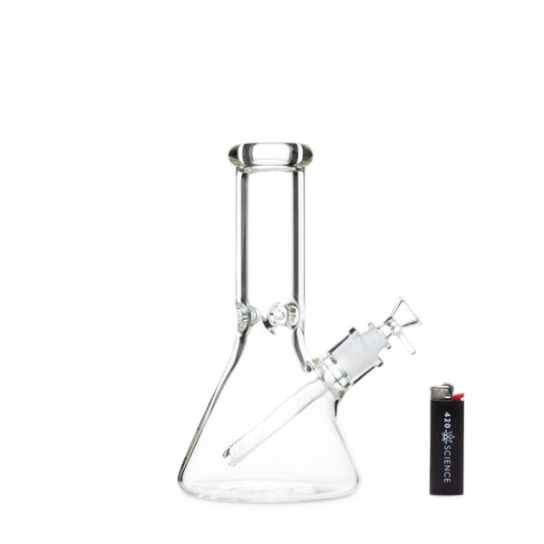 10in 50x9mm Beaker Bong w/Disc Handle Funnel Bowl - Image 2