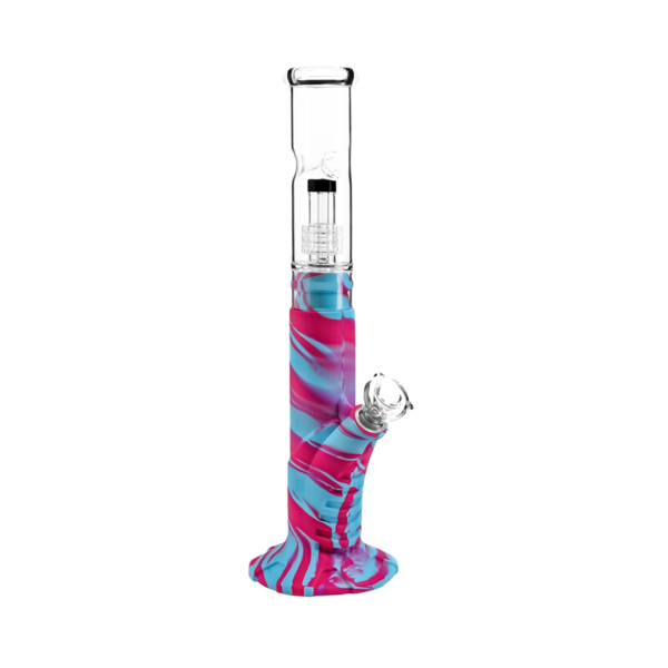 Medusa Customs Silicone Straight Pipe w/Percolator Water Pipe - Image 9