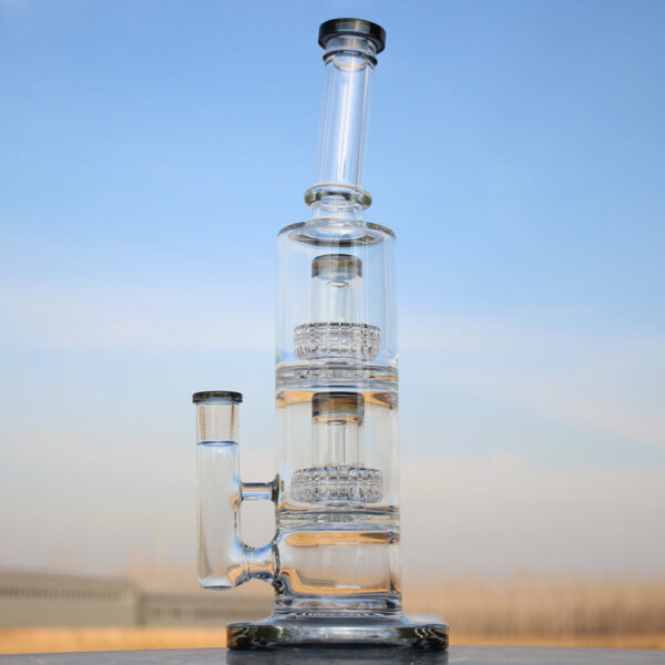 Approx. 12″ Dual Matrix Percolator Glass Water Pipe - Image 5