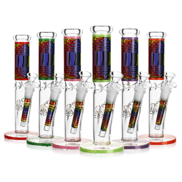 Ritual Smoke – Prism 10″ Glass Straight Tube – Crimson - Image 5