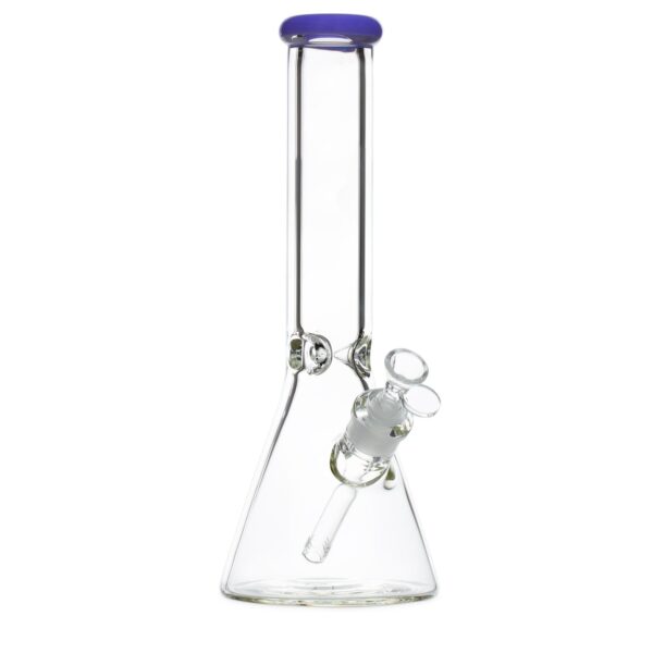 Thick Beaker Bong with Purple Accent