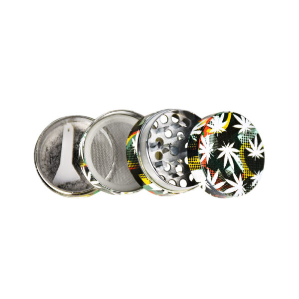 Hemp Leaves Grinder – 4pc/1.5″/Assorted Designs – 12PC DISP - Image 2