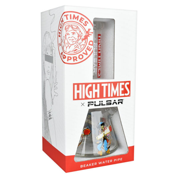 High Times x Pulsar Beaker Water Pipe – Cowboys / 10.5″ / 14mm F - Image 3