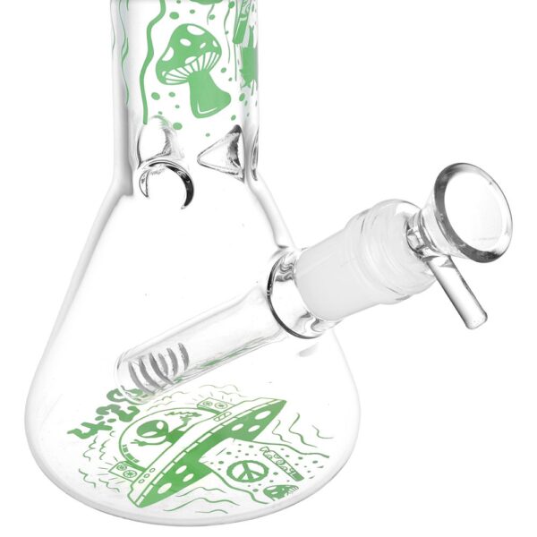 420 UFO Visitor Beaker Glass Water Pipe – 10″ / 14mm F - Image 2
