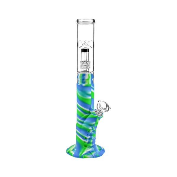 Medusa Customs Silicone Straight Pipe w/Percolator Water Pipe - Image 6