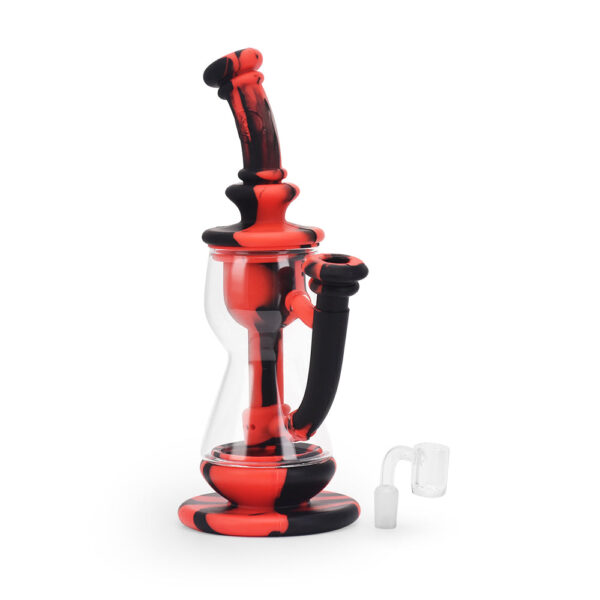 Ritual – 10” Silicone Deluxe Incycler – Black & Red