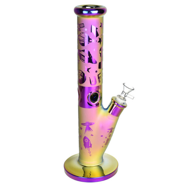UFO Love Electroplated Straight Tube Bong - Image 3