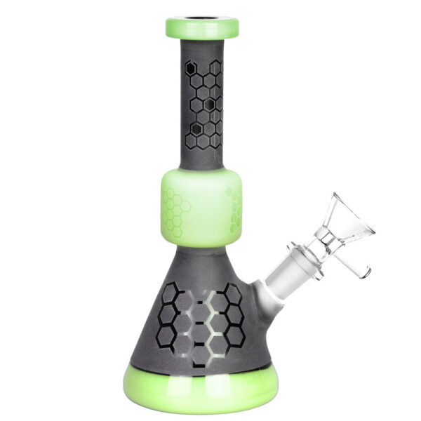 Black Frost Bee Geometry Water Pipe – 7″/14mm F/Colors Vary - Image 4