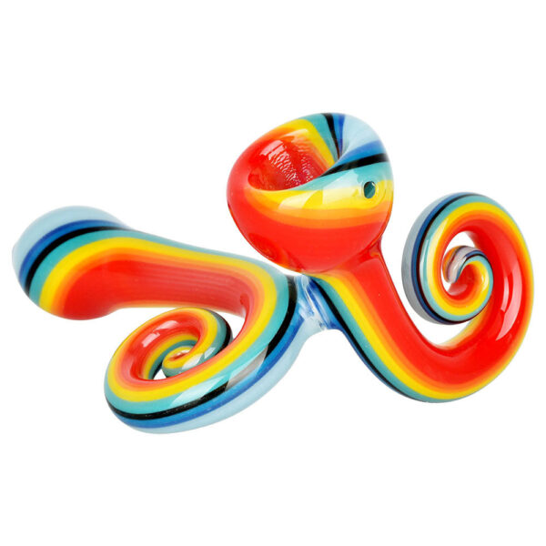 Swirling Wonder Wig Wag Hand Pipe – 3.5″ / Colors Vary - Image 2
