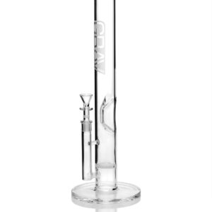 GRAV® Large, Clear Straight Base w/ Disc Water Pipe