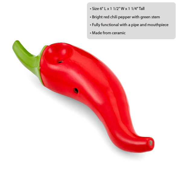 mini chili pepper pipe – red - Image 9