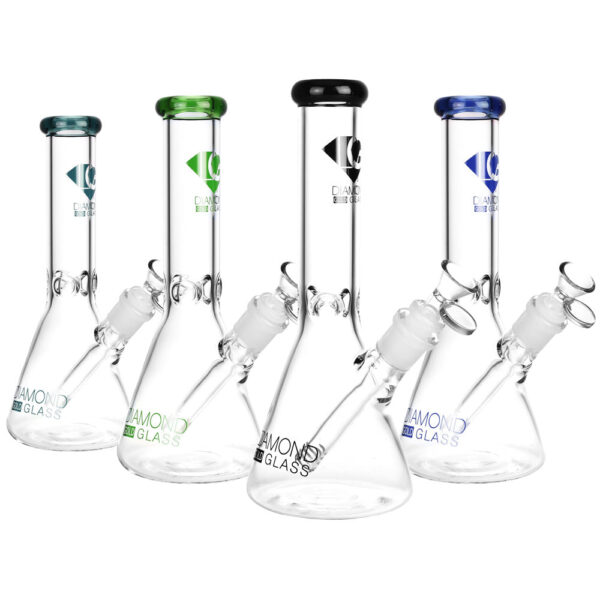 Diamond Glass Gold Clone Water Pipe – 10″/14mm F/Colors Vary