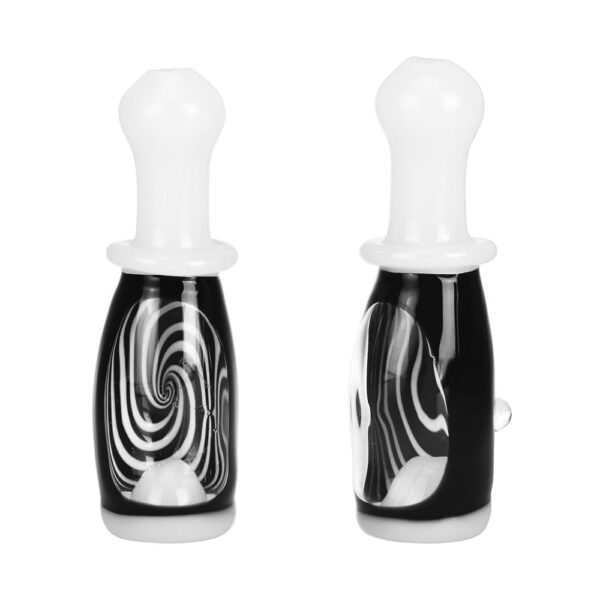 Inside Spiral Bowling Pin Chillum Pipe – 3.5″