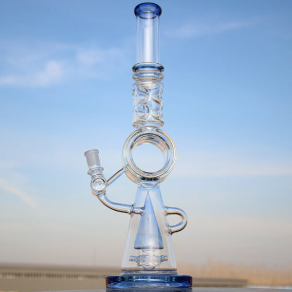 18.5″ Recycler Style Donut Percolator Glass Water Pipe - Image 4