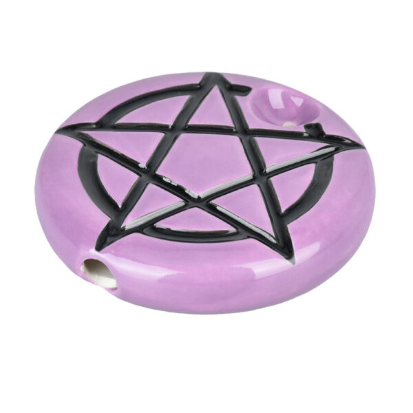 Wacky Bowlz Pentagram Ceramic Hand Pipe | 3.25″ - Image 2