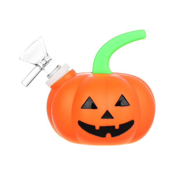 Jack-O’-Lantern Silicone Water Pipe – 3.5″ / 14mm F