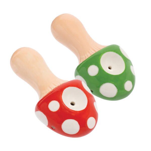 Wacky Bowlz Mushroom Ceramic Pipe | 3.5″