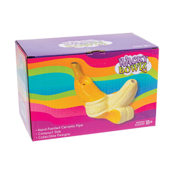 Wacky Bowlz Peeled Banana Ceramic Hand Pipe | 5.5″ - Image 3