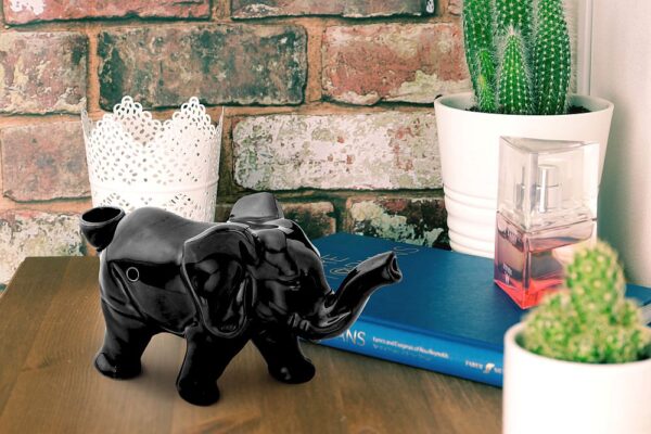 Elephant Novelty Pipe – Black Color - Image 3