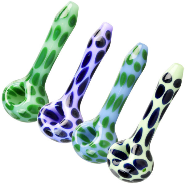 Pulsar Animal Spots Spoon Pipe – 4.5″ / Colors Vary