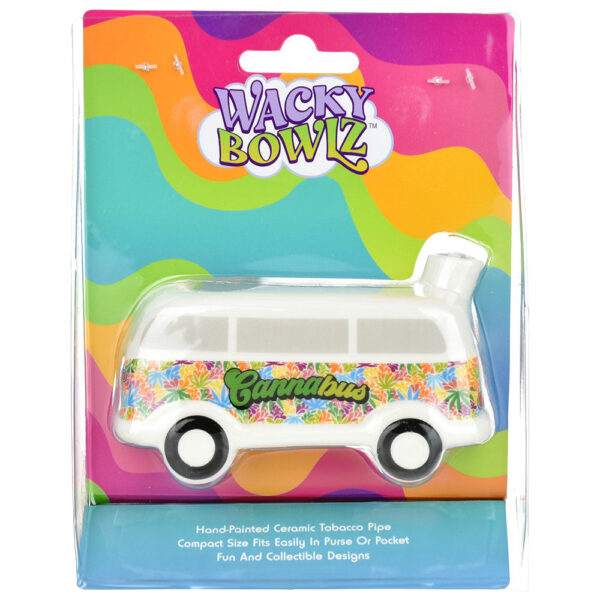 Wacky Bowlz Cannabus Ceramic Pipe – 4.5″ - Image 3