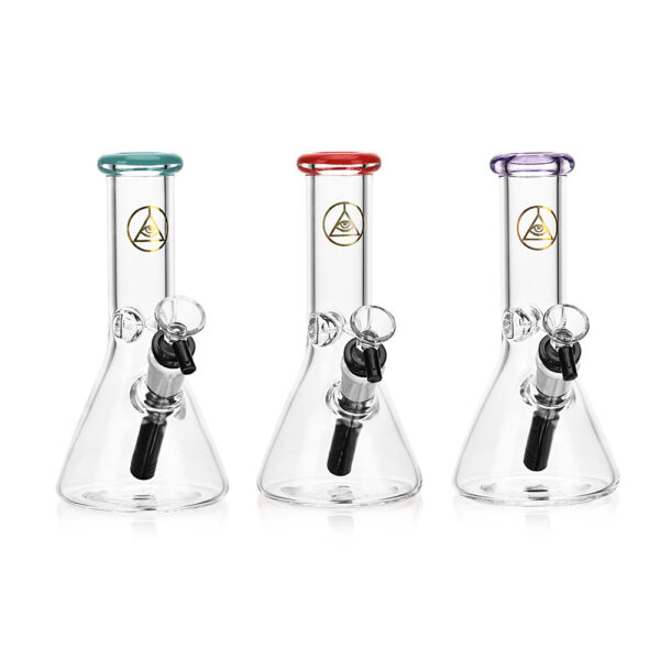 Ritual Smoke – Daily Driver 8″ Beaker w/ American Color Accents – Crimson - Image 4
