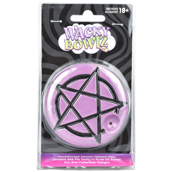 Wacky Bowlz Pentagram Ceramic Hand Pipe | 3.25″ - Image 3