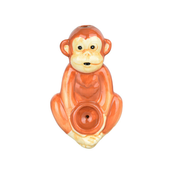 Wacky Bowlz Monkey Ceramic Hand Pipe | 4″