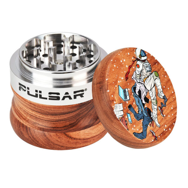 Pulsar Wood/Aluminum Grinder -4pc/2.5″/Super Spaceman