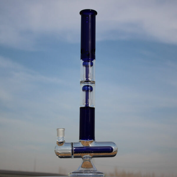 18″ Inline and Dual Arm Percolated Glass Water Pipe - Image 5