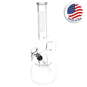 Phoenix Rising Switchback Beaker Water Pipe – 11.25″ / Clear
