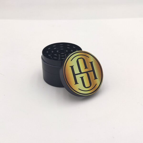 High Society – 4 PC 50mm Ceramic Teflon Coated Grinder – Gold - Image 2