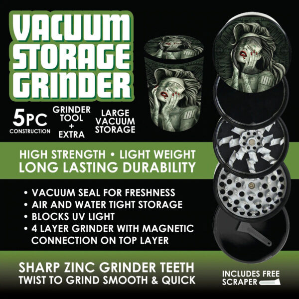 6PC DISP-Smokezilla Vacuum Storage 5pc Grinder – 2.5″/Asst - Image 3