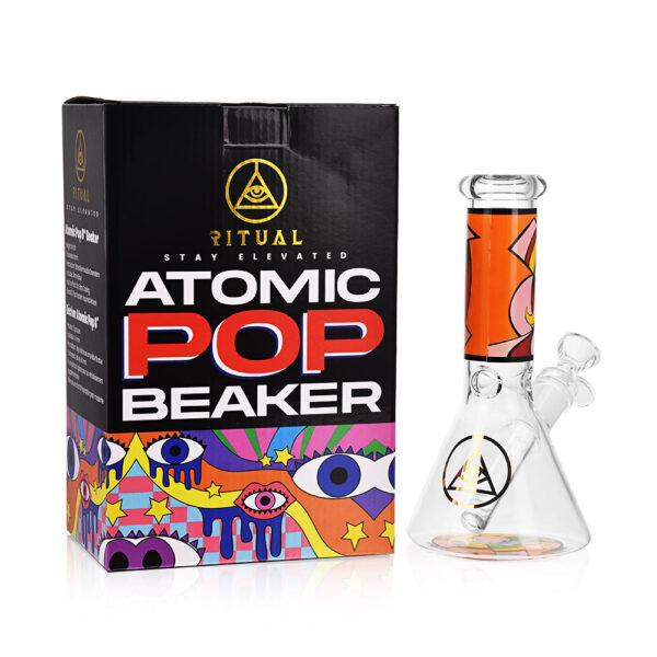 Ritual Smoke – Atomic Pop 8″ Glass Beaker – Blue Eyes