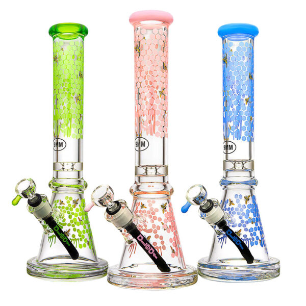 aLeaf The Honeycomb Beaker Water Pipe -16″/14mm F/Colors Vary