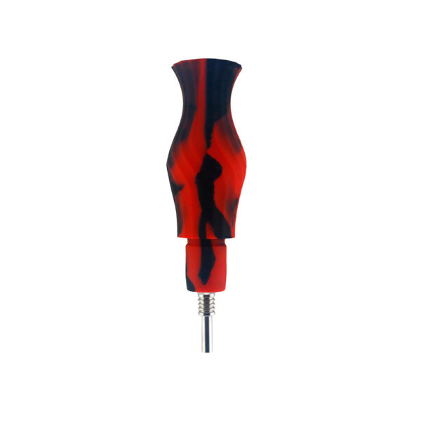 3 in 1 Silicone Water Pipe – 7″ / 14mm F / Colors Vary - Image 2