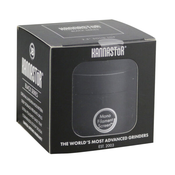 Kannastor Multi Chamber 4pc Grinder Monofilament EZ Screen – 2.5″ / Black - Image 2