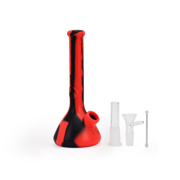 Ritual – 7.5” Deluxe Silicone Mini Beaker – Red & Black - Image 2