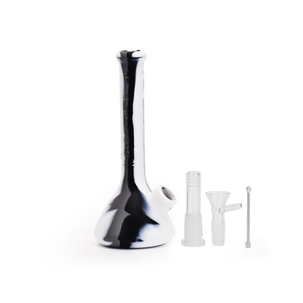 Ritual – 7.5” Deluxe Silicone Mini Beaker – Marble (Black & White)