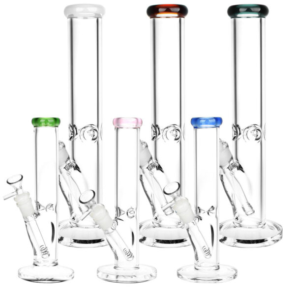 Classic Straight Tube Water Pipe | 14mm F | Colors Vary - Image 3