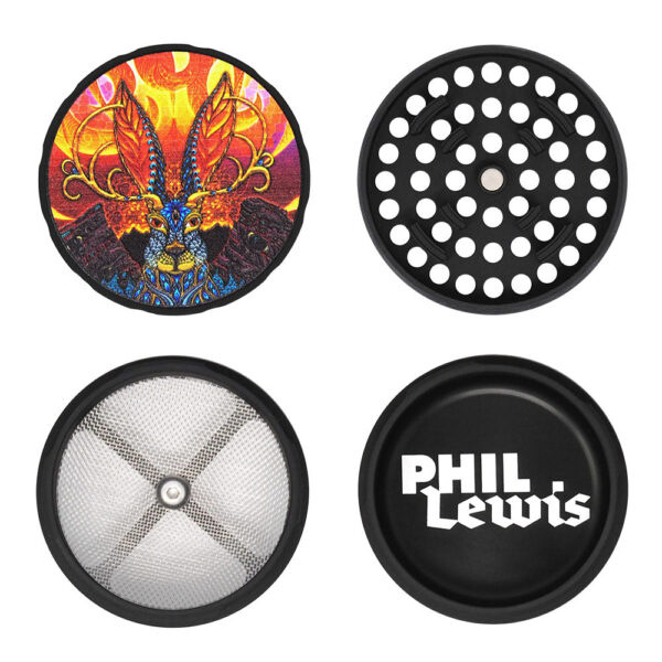 Cali Crusher Homegrown Phil Lewis Jackalope Grinder -4pc/2.35″ - Image 3