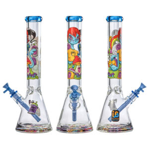 Nicky Davis Ghost Gang Beaker Water Pipe | 15.5″ | 14mm F
